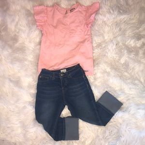 Girls Hudson Jeans and T-shirt